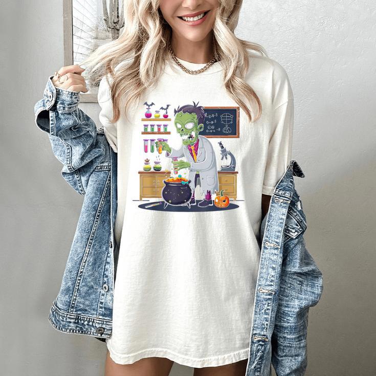Science Teacher Halloween Shirt Zombie Chemistry Scientist Women's Comfort Colors T-Shirt Science Teacher Halloween Shirt Zombie Chemistry Scientist Women's Comfort Colors T-Shirt