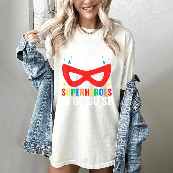 SPED Teacher Are Just Superheroes Disguise Special Education Women's Comfort Colors T-Shirt SPED Teacher Are Just Superheroes Disguise Special Education Women's Comfort Colors T-Shirt