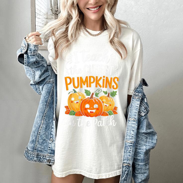 Teacher Halloween Pre-K Teacher Kindergarten Cutest Pumpkins Women's Comfort Colors T-Shirt Teacher Halloween Pre-K Teacher Kindergarten Cutest Pumpkins Women's Comfort Colors T-Shirt