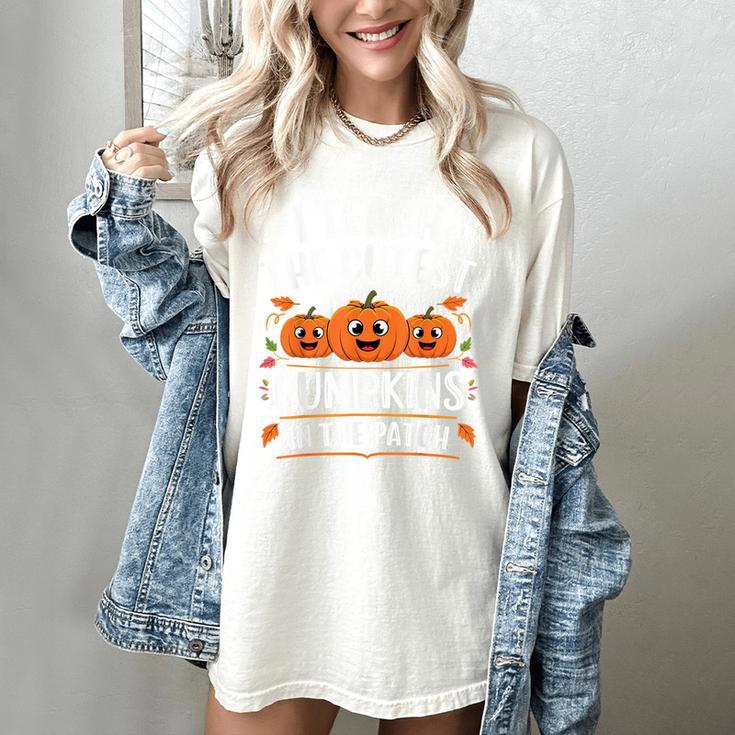 Teacher Halloween I Teach The Cutest Pumpkins In The Patch Women's Comfort Colors T-Shirt