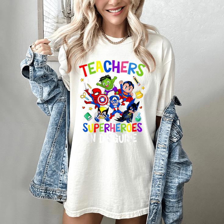Teachers Are Superheroes Back To School Women's Comfort Colors T-Shirt