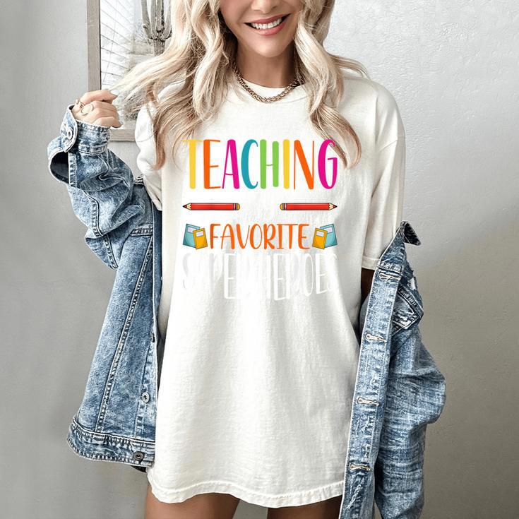 Teaching My Favorite Superheros Men Women SPED Teacher Women's Comfort Colors T-Shirt