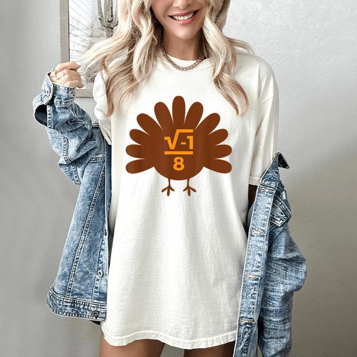 Thanksgiving Math Teacher Math Symbol Men Women Girls Kids Women's Comfort Colors T-Shirt