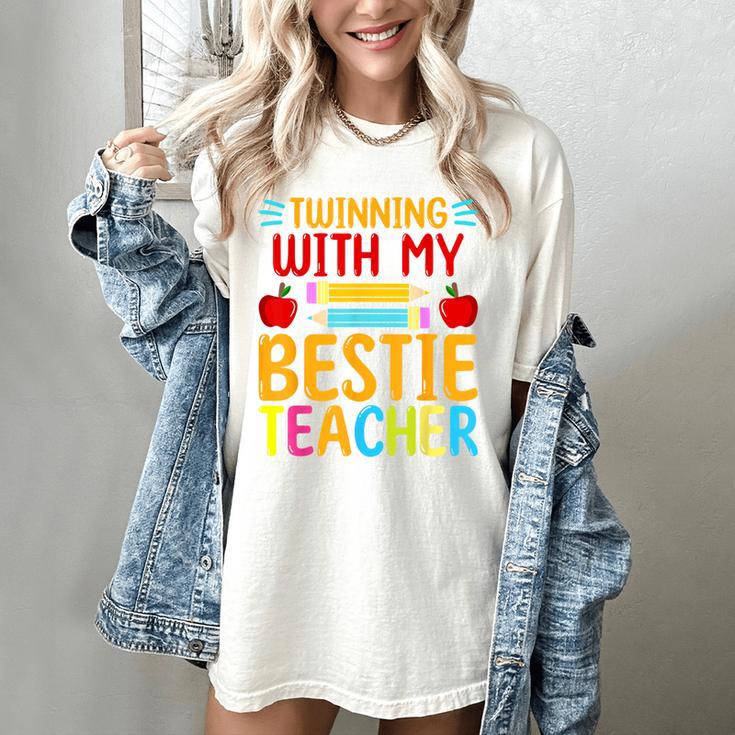 Twinning With My Bestie Teacher Boy Spirit Week Twin Day Women's Comfort Colors T-Shirt Twinning With My Bestie Teacher Boy Spirit Week Twin Day Women's Comfort Colors T-Shirt