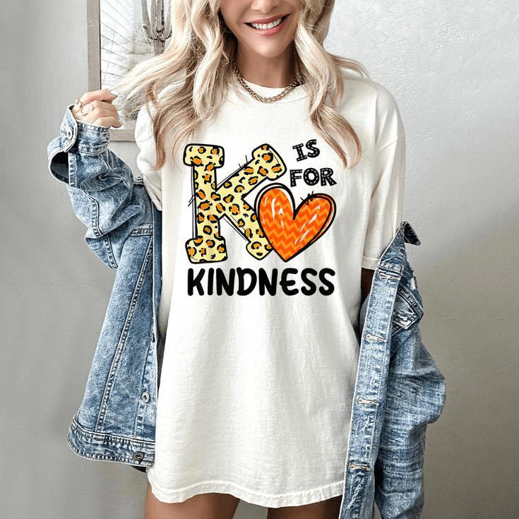Unity Day K Is For Kindness Anti Bullying Orange Teacher Men Women Kids Women's Comfort Colors T-Shirt