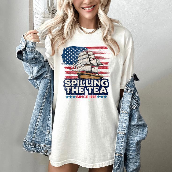US History Teacher Boston Spilling The Tea Since 1773 Women's Comfort Colors T-Shirt