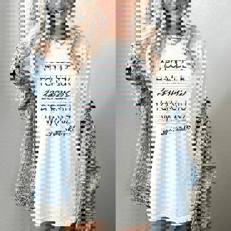 ABC Elemeno Shirt Alphabet Kindergarten Preschool Teacher Women&#x27;s Comfort Colors T-Shirt