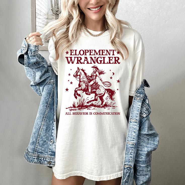 Elopement Wrangler Teacher ABA Behavior Support Cowboy Women's Comfort Colors T-Shirt