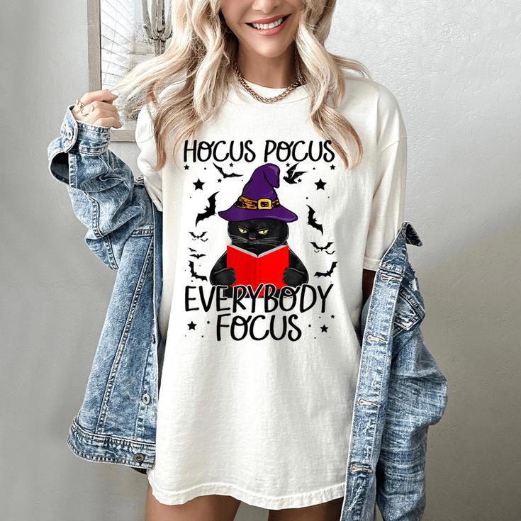 Hocus Pocus Everybody Focus Halloween Teacher For Men Women Women's Comfort Colors T-Shirt