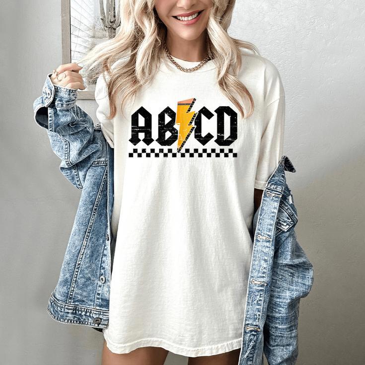 Lightning Pencil Rock'n Roll ABCD Teacher Back To School Kid Women's Comfort Colors T-Shirt