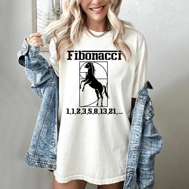 Nerdy Fibonacci Racing Car Horse Math Teacher Men Women Girls Kids Women's Comfort Colors T-Shirt