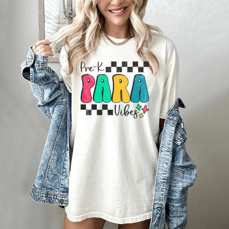 Pre-K Paraprofessional Teacher Back To School Vibes Women's Comfort Colors T-Shirt