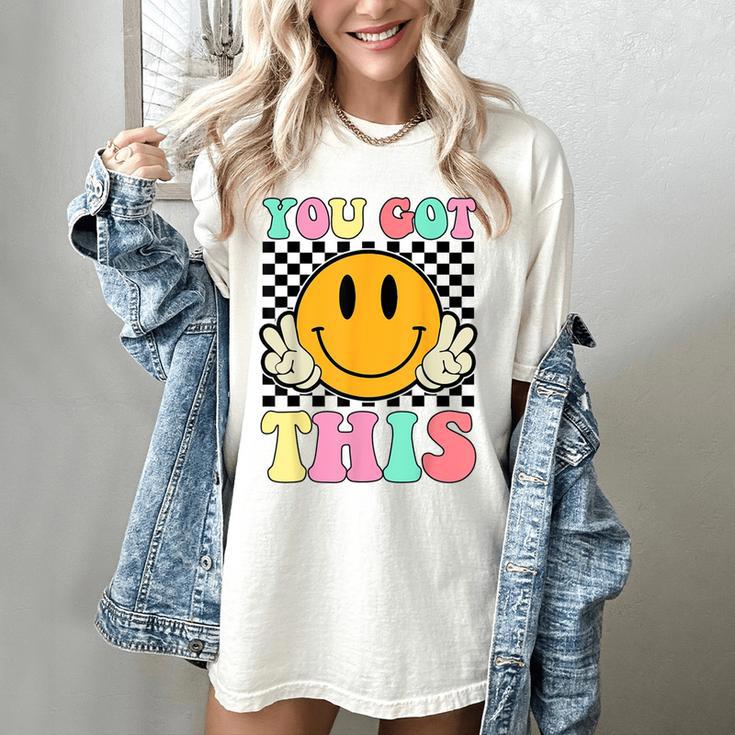 You Got This Retro Smile Motivational Testing Day Teacher Women's Comfort Colors T-Shirt