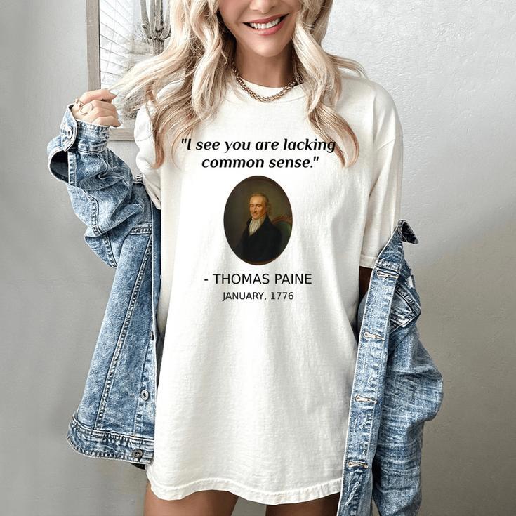 Thomas Paine Common Sense USA History Teacher Student Women's Comfort Colors T-Shirt