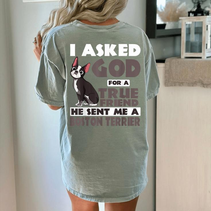 Boston Terrier American Gentleman Non-Sporting Dog Lover Women's Comfort Colors T-Shirt Back Print
