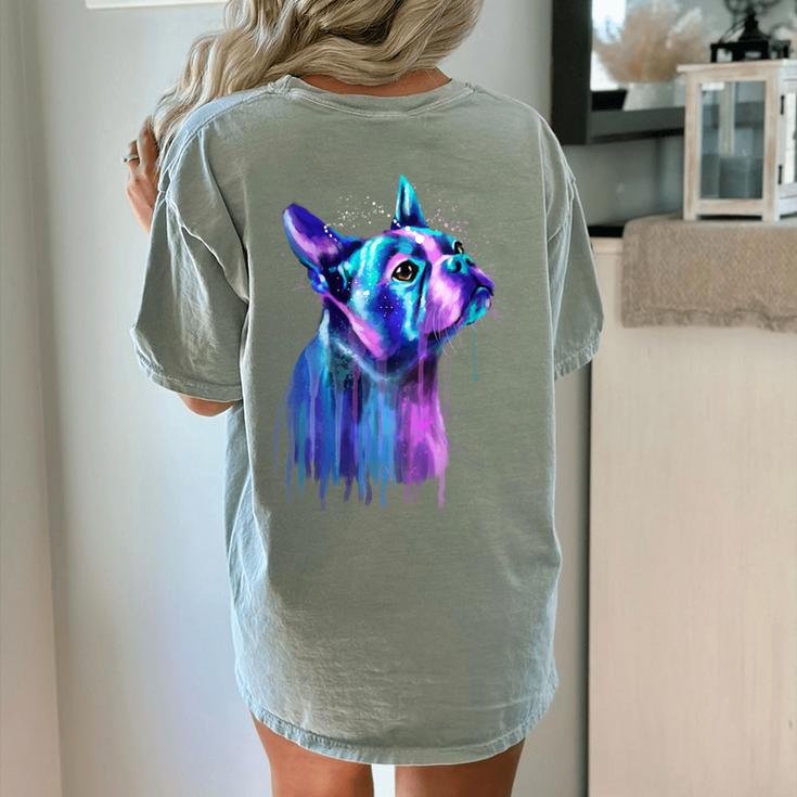 Boston Terrier Dog For a Boston Terrier Mom Women's Comfort Colors T-Shirt Back Print