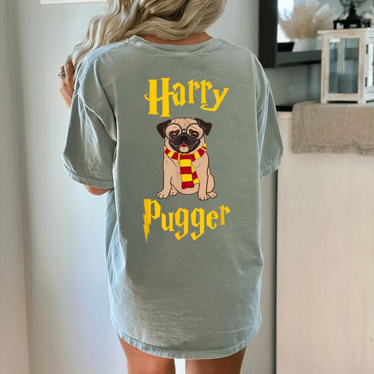 Lovely Harry Pugger Pug Women's Comfort Colors T-Shirt Back Print