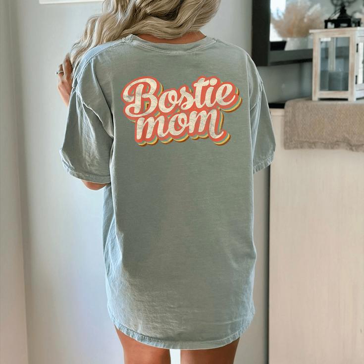 Vintage Boston Terrier Mom Dog Lover Pet Bostie Mama Men Women Girls Kids Women's Comfort Colors T-Shirt Back Print