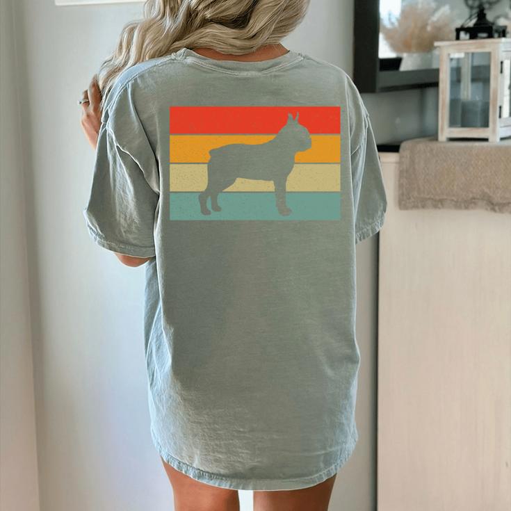 Boston Terrier Dog Lover Retro Vintage Cool For Dog Owner Women's Comfort Colors T-Shirt Back Print