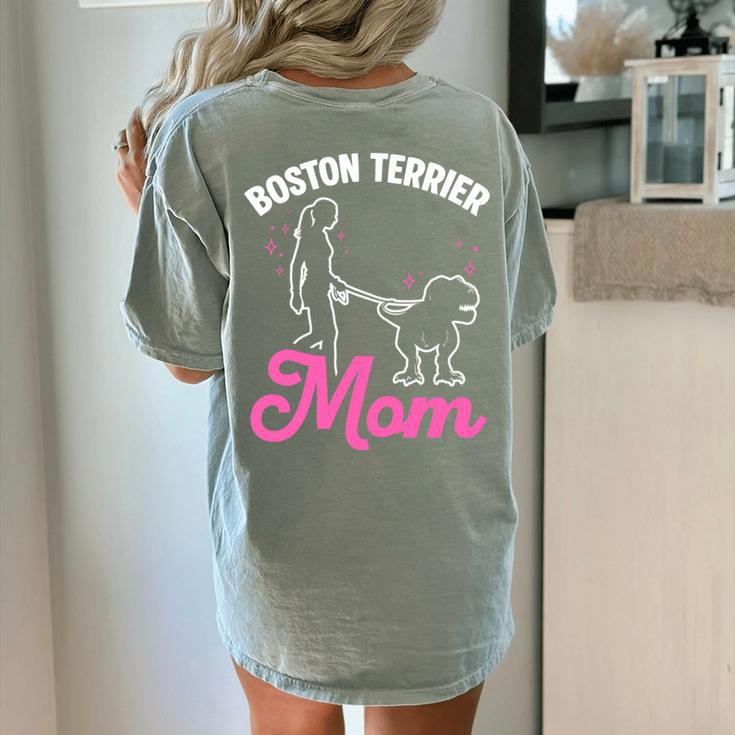 Boston Terrier Mom Women's Comfort Colors T-Shirt Back Print