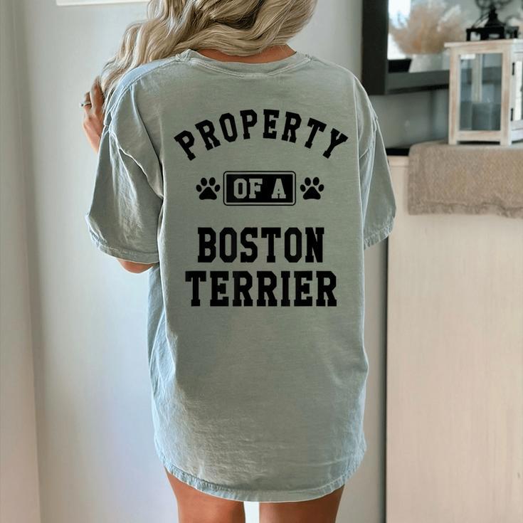 Property Of Boston Terrier Boston Terrier Shirt Women's Comfort Colors T-Shirt Back Print