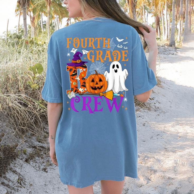 4th Grade Boo Crew Teacher Student Halloween Costume Women's Comfort Colors T-Shirt Back Print