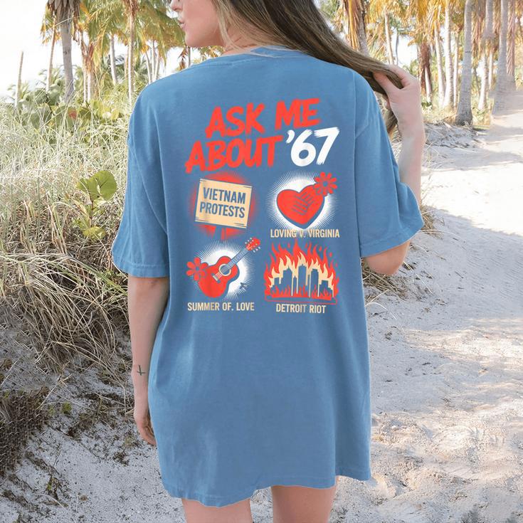 67 History Teacher Teacher 6 7 Overuse '67 Women's Comfort Colors T-Shirt Back Print