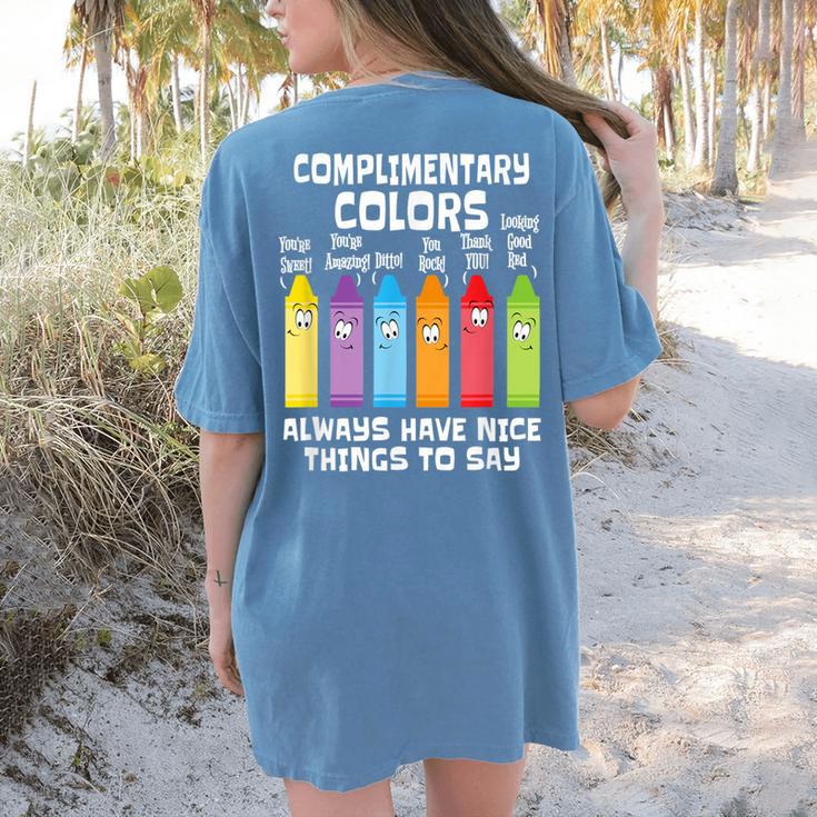 Artist Art Teacher School Artist Joke Women's Comfort Colors T-Shirt Back Print