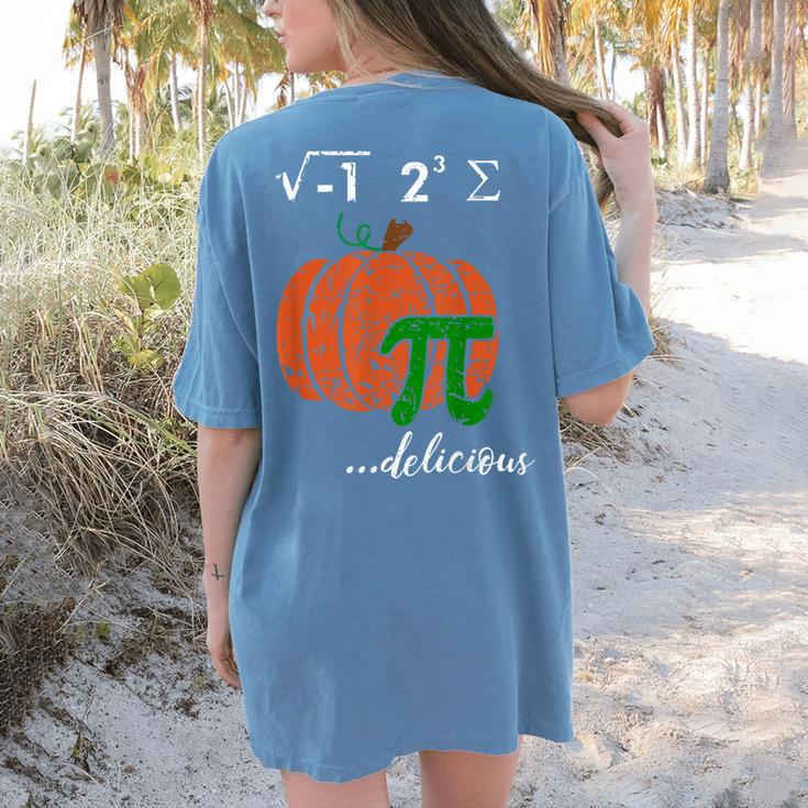 I Ate Some Pumpkin Pi Pie Math Teacher Halloween For Men Women Kids Women's Comfort Colors T-Shirt Back Print