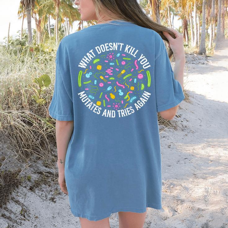 Biology Bio Teachers And Biochemistry Lab Nerds Women's Comfort Colors T-Shirt Back Print