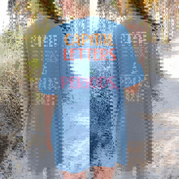 Capital Letters And Periods Bruh Bruh Teacher Women Women&#x27;s Comfort Colors T-Shirt Back Print