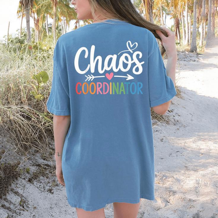 Chaos Coordinator Teacher Student Back To School 2025 Women's Comfort Colors T-Shirt Back Print