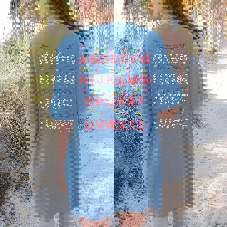 Christmas Alphabet Candy Cane Teachers Students Candy Cane For Men Women Kids Women&#x27;s Comfort Colors T-Shirt Back Print