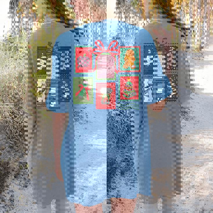 Christmas Teacher Stamps Women&#x27;s Comfort Colors T-Shirt Back Print