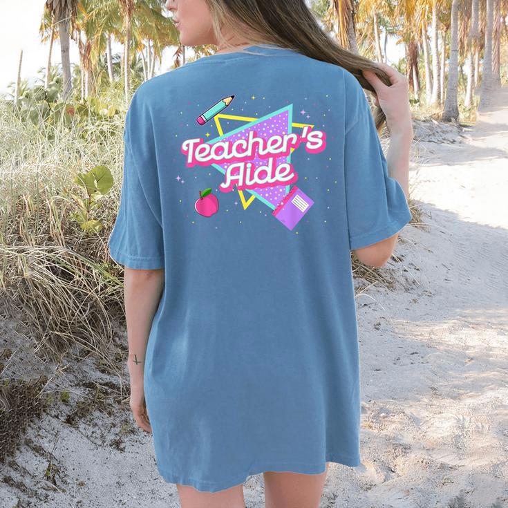 Cute Teacher's Aide Shirt 80's 90's Back To School For Men Women Women's Comfort Colors T-Shirt Back Print