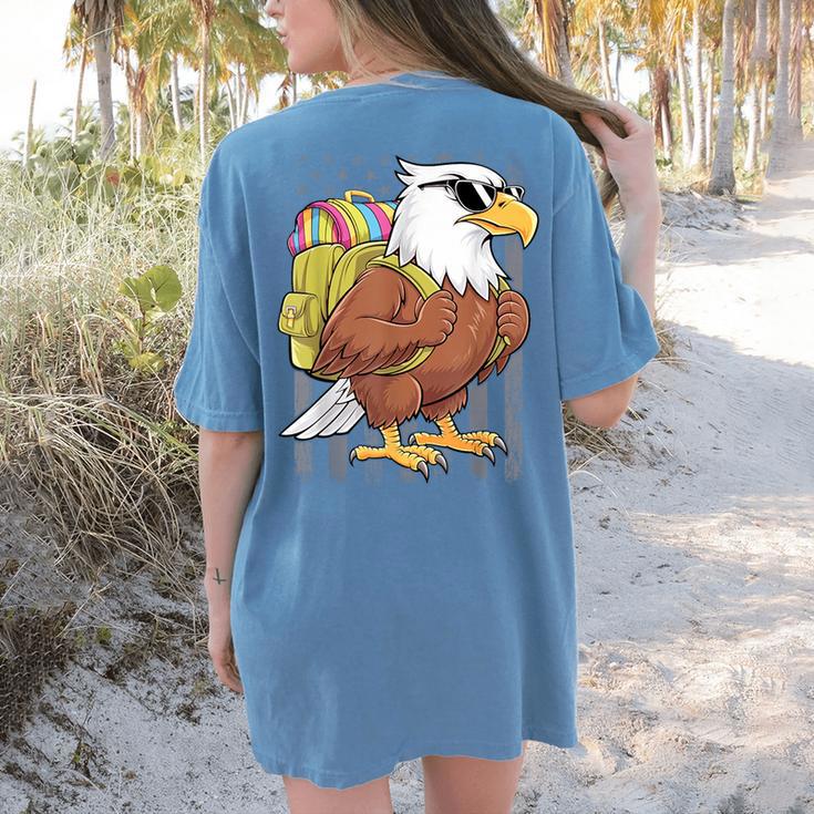 Eagle First Day Of School Teacher Back To School Eagle Women's Comfort Colors T-Shirt Back Print