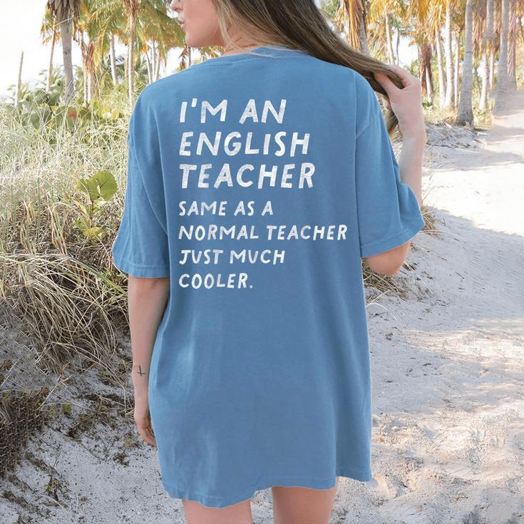 English Teacher Definition Women's Comfort Colors T-Shirt Back Print