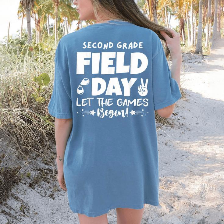 Field Day Second 2nd Grade Orange 2025 Boy Girl Teacher Women's Comfort Colors T-Shirt Back Print