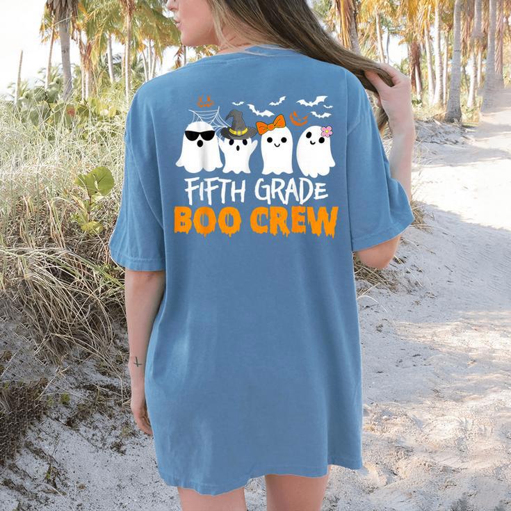 Fifth Grade Boo Crew Halloween Teacher Costume Women's Comfort Colors T-Shirt Back Print