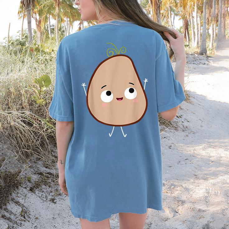 Good Egg Teacher Halloween Costume The Couch Potato Women's Comfort Colors T-Shirt Back Print