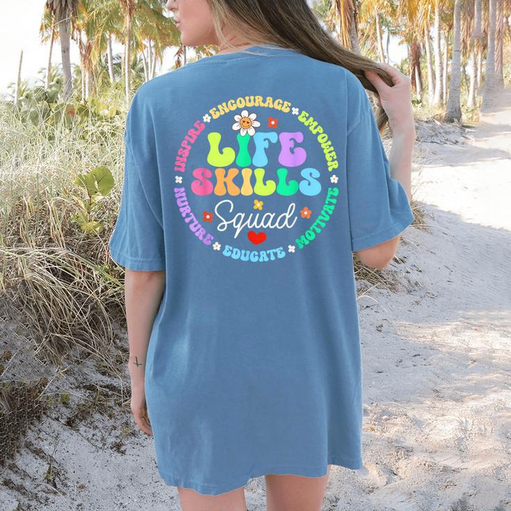 Groovy Life Skills Squad Teacher Special Ed SPED Team Crew Women's Comfort Colors T-Shirt Back Print
