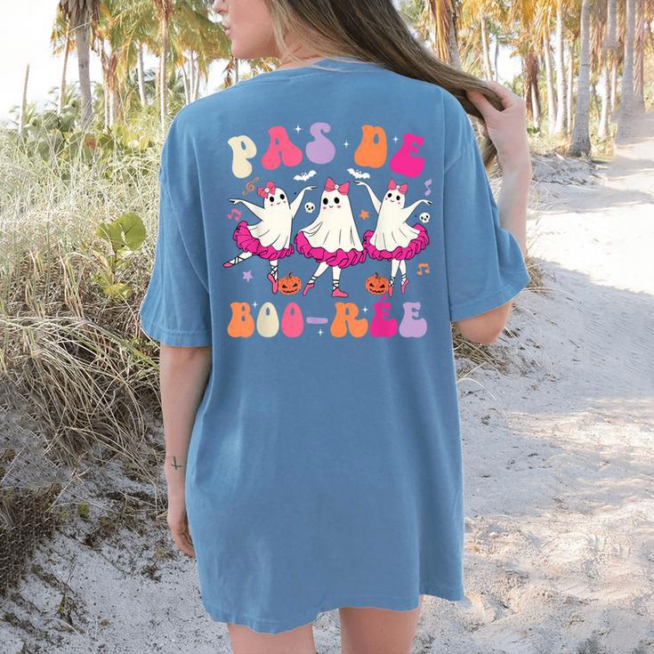 Halloween Dance Teacher Pas De Boo-Ree Ghost Ballet Dancer Women's Comfort Colors T-Shirt Back Print