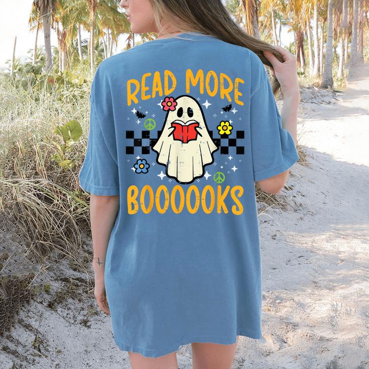 Halloween Read More Books Retro Costume Teacher Women Girls Women's Comfort Colors T-Shirt Back Print