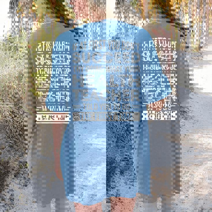 Health Teacher Tshirt  Appreciation For Men Women Women&#x27;s Comfort Colors T-Shirt Back Print