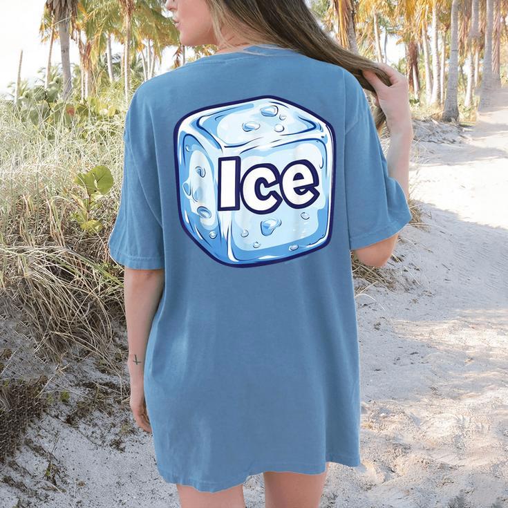 Ice Halloween Pun Costume Easy Lazy Team Group Teacher Women's Comfort Colors T-Shirt Back Print