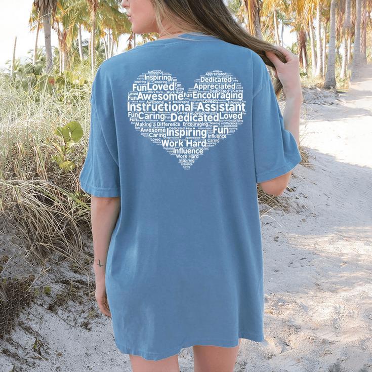 Instructional Assistant Teacher Appreciation T Shirt Women's Comfort Colors T-Shirt Back Print