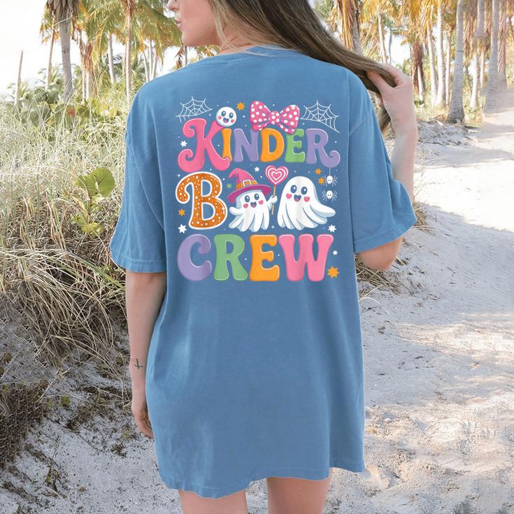 Kinder Boo Crew Kindergarten Teacher Student Halloween Women's Comfort Colors T-Shirt Back Print