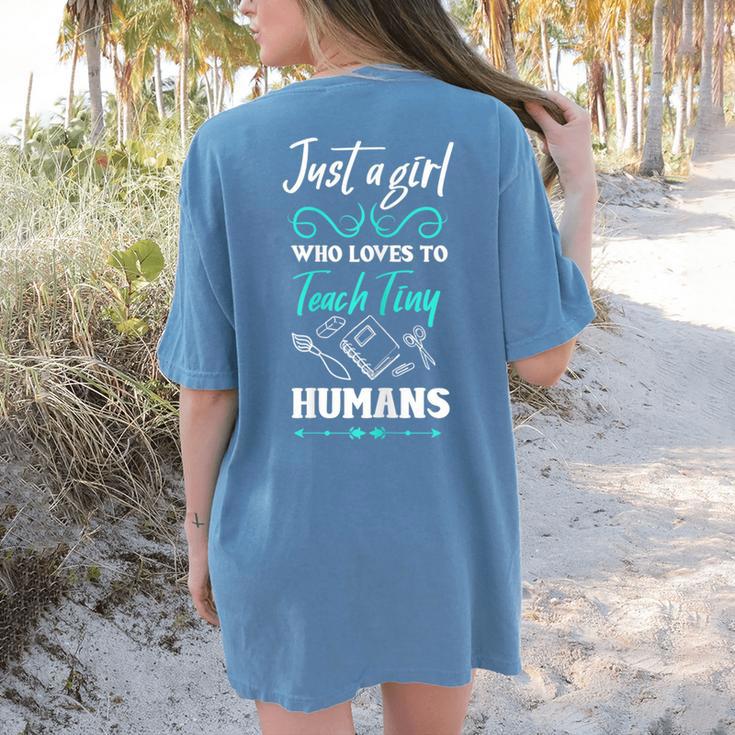 Kindergarten Teacher Shirt Humor Preschool Teacher Women's Comfort Colors T-Shirt Back Print