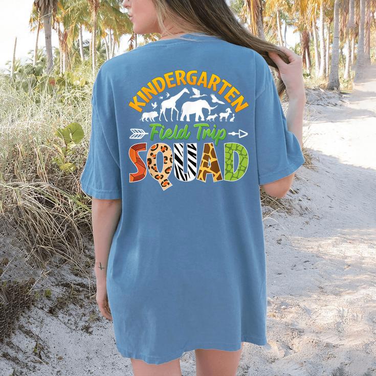 Kindergarten Zoo Field Trip Squad Matching Teacher Students Women's Comfort Colors T-Shirt Back Print