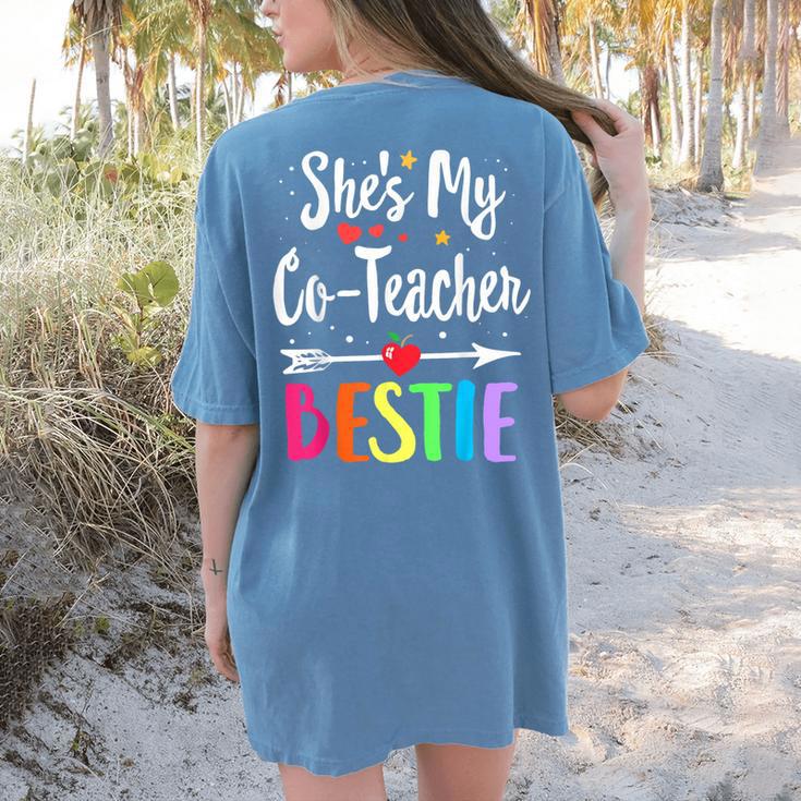Matching Co-Teacher Best Friend She's My Bestie Work Team Women's Comfort Colors T-Shirt Back Print